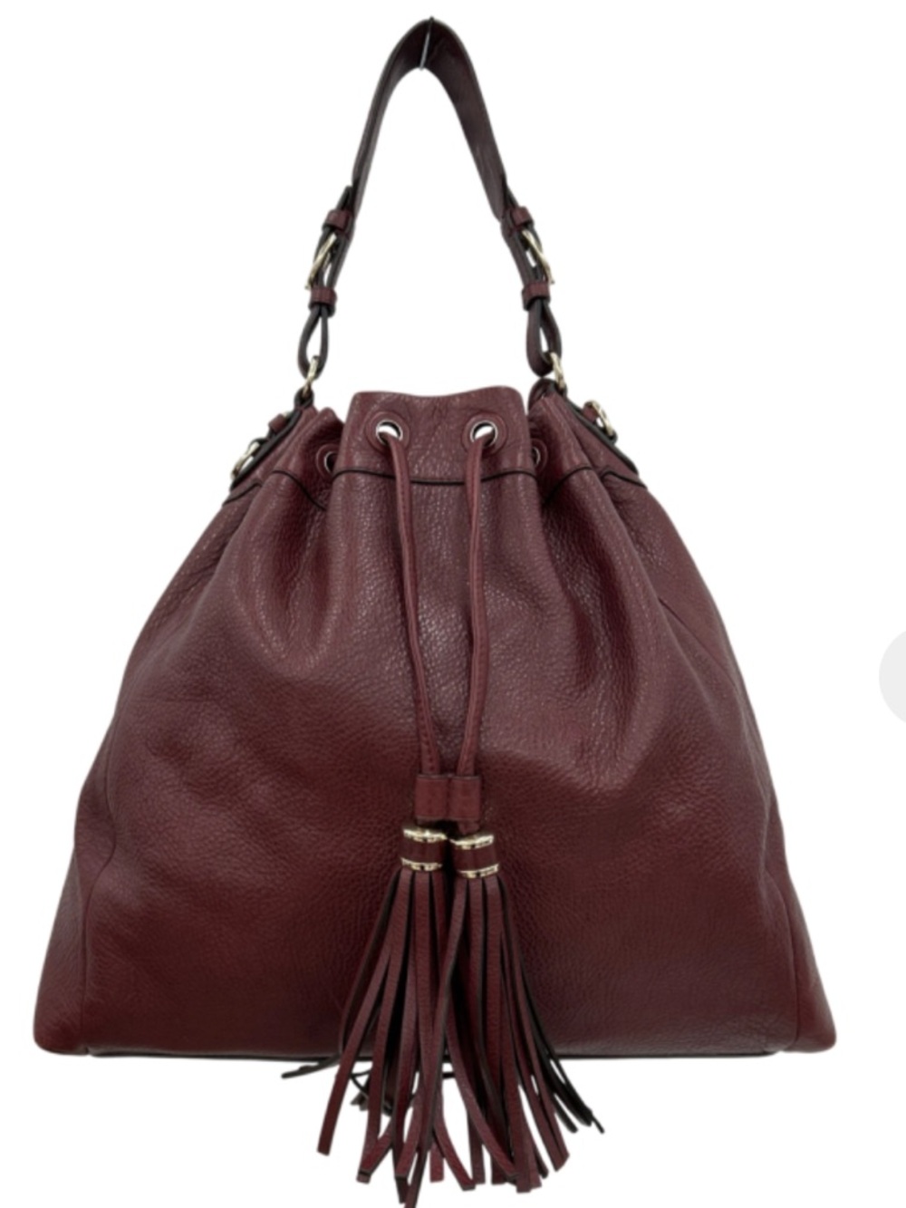Coach Madison drawstring leather hobo bag